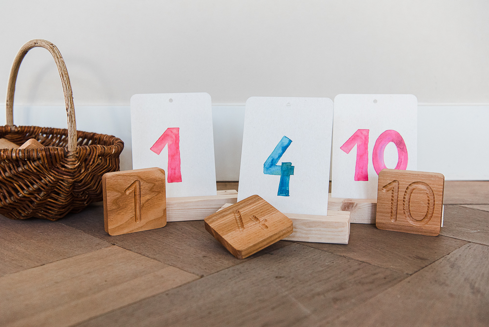 Flashcards met cijfers voor kinderen en kleuters