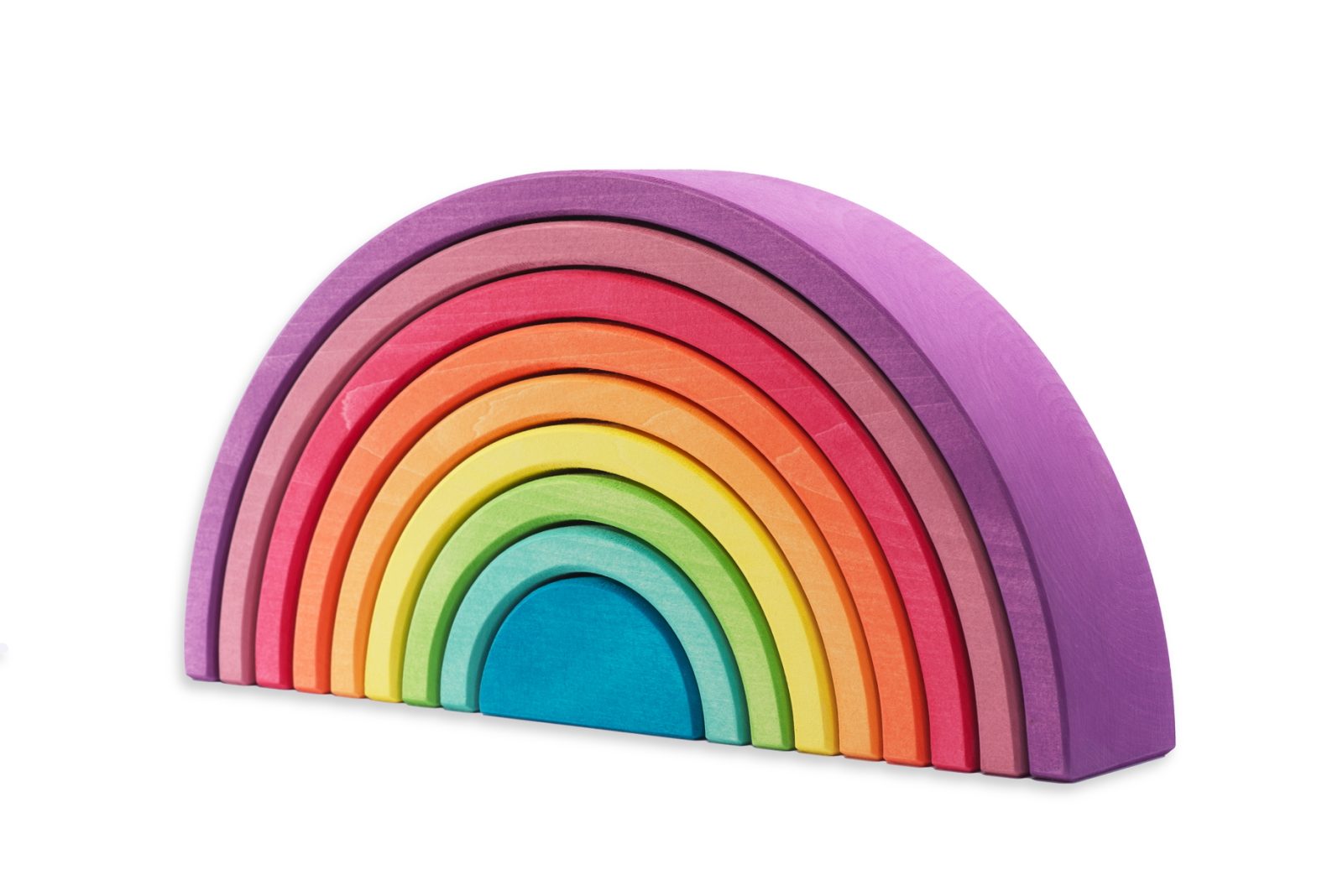 Houten regenboog van Ocamora voor Montessori en fantasierijk spel