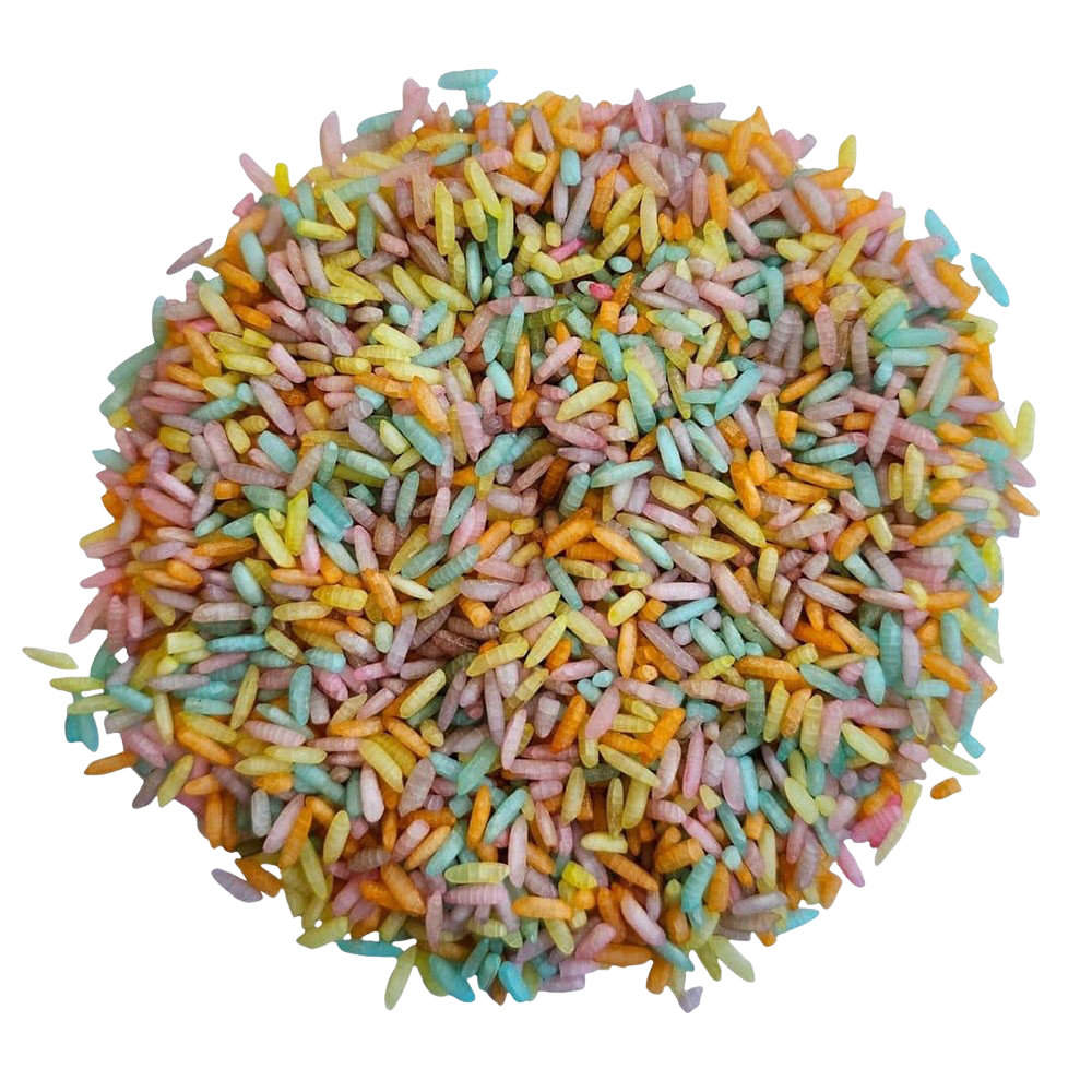 Kleurrijke speelrijst voor sensorisch en creatief spel